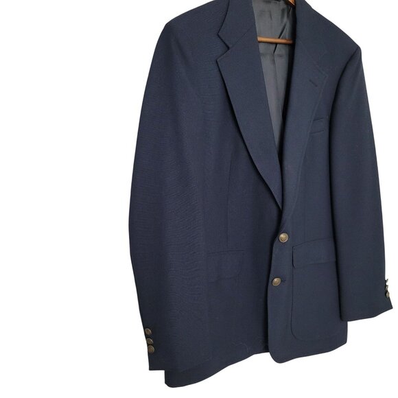 Cartier Jack Lang Tailored Blazer Jacket Mens Size 41R Navy Blue Classic - Picture 3 of 10